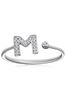 The Diamond Store White Lab Diamond Initial M Ring 0.07ct Set in 925 Silver