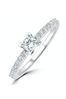 The Diamond Store White Ella Halo Lab Diamond Engagement Ring 0.55ct in 9K White Gold
