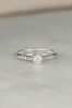 The Diamond Store White Lab Diamond Side Stone Engagement Ring 0.25ct H/Si in 925 Silver