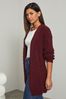 Lipsy Berry/Red Regular Curve Knitted Cable Cardigan