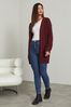 Lipsy Berry/Red Regular Curve Knitted Cable Cardigan