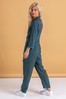Dusk Green Utility Jumpsuit With Pockets