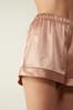 Intimissimi Satin Pink Silk Shorts with Contrasting Trim