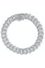The Diamond Store White 1.20CT Mens Lab Diamond Cuban Link Bracelet in Sterling Silver