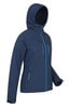 Mountain Warehouse Navy Helsinki Womens Recycled, Water Resistant Softshell Jacket
