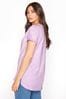 Long Tall Sally Purple Acid Wash Heart T-Shirt