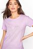 Long Tall Sally Purple Acid Wash Heart T-Shirt