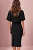 Lipsy Black Kimono Tie Waist Dress