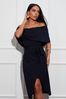 Girl In Mind Navy Lucia Off Shoulder Bodycon Dress