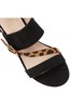 Lotus Footwear Black & Leopard-Print Sling-back Sandals