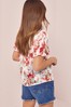 Lipsy Red Floral Short Sleeve Printed Shirt