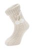 Pour Moi Cream Cosy Cable Lined Knit Slipper Sock
