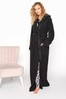 Long Tall Sally Black Cotton Maxi Dressing Gown