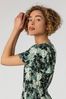 Roman Green Floral Print Tiered Maxi Dress