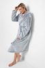 Threadbare Grey Ladies Hooded Dressing Gown