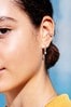 Estella Bartlett Silver Mini Pearl Drop Huggie Earrings