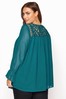 Yours Green Lace Square Neck Blouse