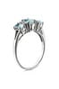 The Diamond Store Blue Aquamarine 0.80CT And Diamond 9K White Gold Ring