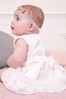 Lipsy White Baby 3D Flower Girl Dress