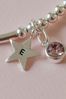 Personalised Sterling Silver Birthstone Star Bracelet by Oh So Cherished