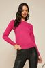 Friends Like These Pink Button Cuff Crew Neck Cardigan
