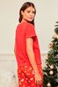 Lipsy Red Christmas Tree Christmas Short Sleeve Pyjamas