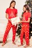 Lipsy Red Christmas Tree Christmas Short Sleeve Pyjamas