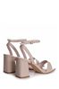 Linzi Nude Tara Barely There Block Heeled Sandal With Ankle Strap