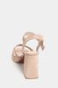 Yours Curve Nude Extra Wide Fit Two Part Platform Micro Sandal
