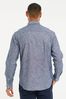 Threadbare Blue Linen Blend Long Sleeve Shirt