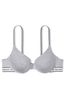 Victoria's Secret Heather Grey Lightly Lined Demi Logo Bra