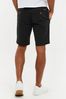 Threadbare Black Cotton Slim Fit Chino Shorts With Stretch