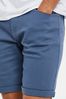 Threadbare Blue Cotton Chino Sport-Shorts Shorts