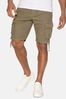 Threadbare Khaki Manchester Cotton Cargo Shorts