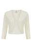 Yumi White Knitted Bolero Cardigan