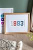 Personalised Bold Birth Year Framed Print by No Ordinary Gift