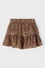 Name It Brown Printed Mini Skirt