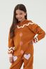 Society 8 Brown Gingerbread Christmas All In One - Girls