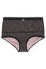 Yours Black 5 Pack Pinstripe Full Briefs