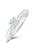 The Diamond Store White Tapered Design Lab Diamond Engagement Ring 0.33ct H/Si 9K White Gold