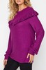 Long Tall Sally Purple So Soft Frill Detail Top