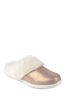 Totes Gold Isotoner Ladies Iso-Flex Real Suede Mule Slippers