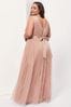 Anaya With Love Light Pink Curve Bow Back Wide Strap Maxi Dress