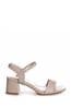 Linzi Nude Darcie Barely There Block Heeled embellished Sandal