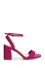 Linzi Pink Tara Barely There Block Heeled Sandal With Ankle Strap