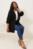 Lipsy Black Curve Mixed Cable Cardigan