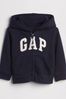 Gap Navy Blue Logo Zip Up pyjama Hoodie