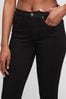 Black Rinse Mid Rise True Skinny Jeans with Washwell