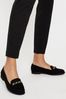Lipsy Black Suedette Chain Loafer