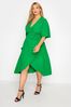 Yours Curve Green London Wrap Dress
